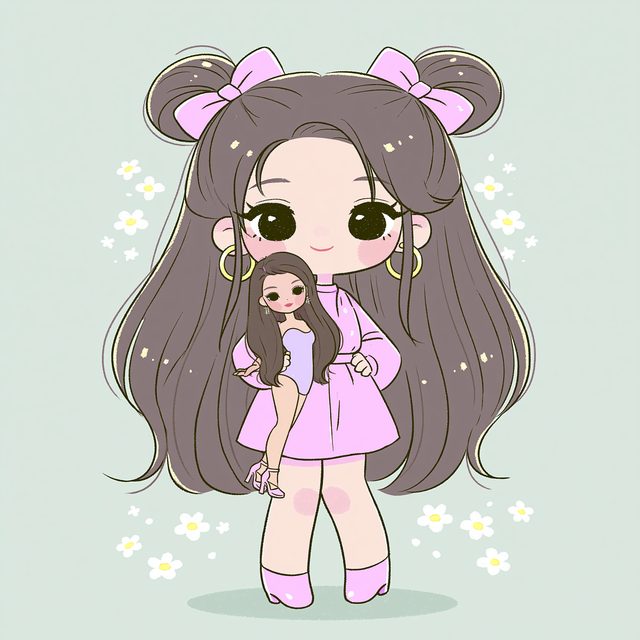 Kawaii chibi character illustration — original raster
